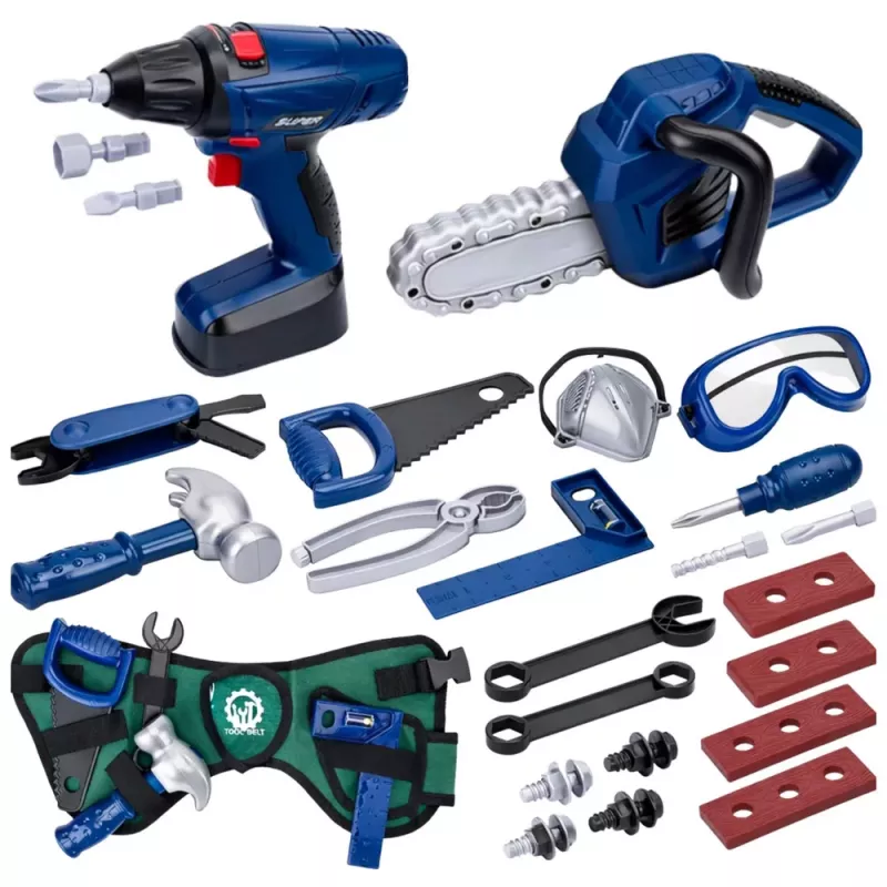 LEAN TOYS DIY-työkalulaatikko ruuvimeisselisetti 30-osainen