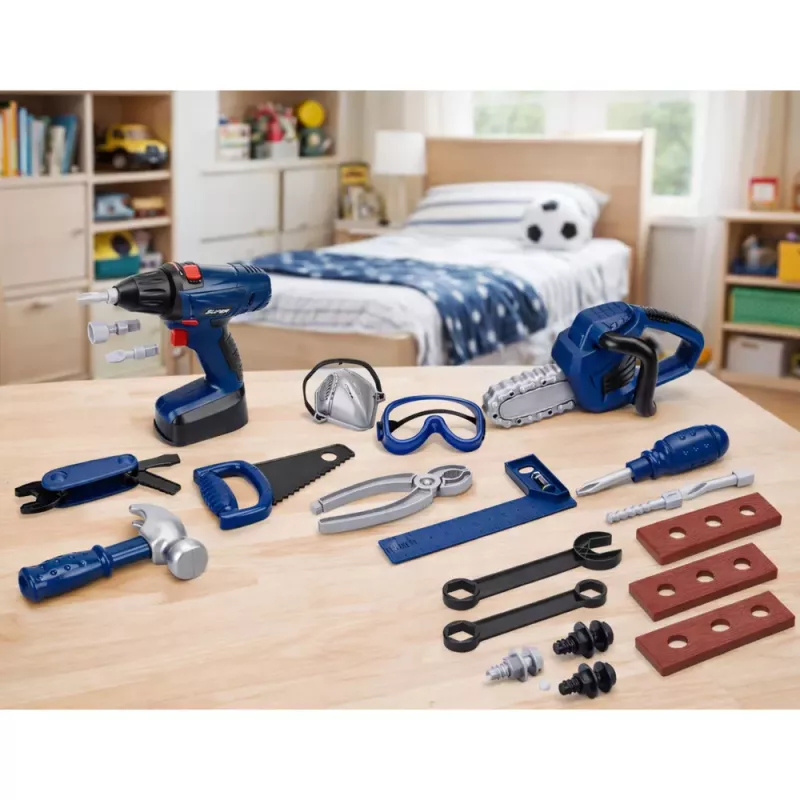 LEAN TOYS DIY-työkalulaatikko ruuvimeisselisetti 30-osainen