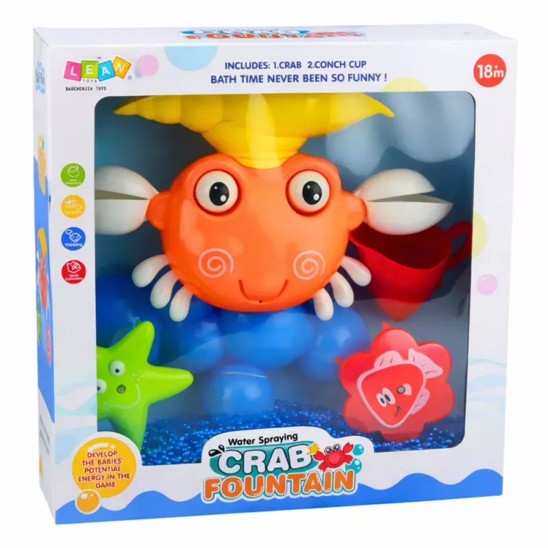 LEAN TOYS rapu-kylpysetti suihkulähde interaktiivinen lelu imukupeilla