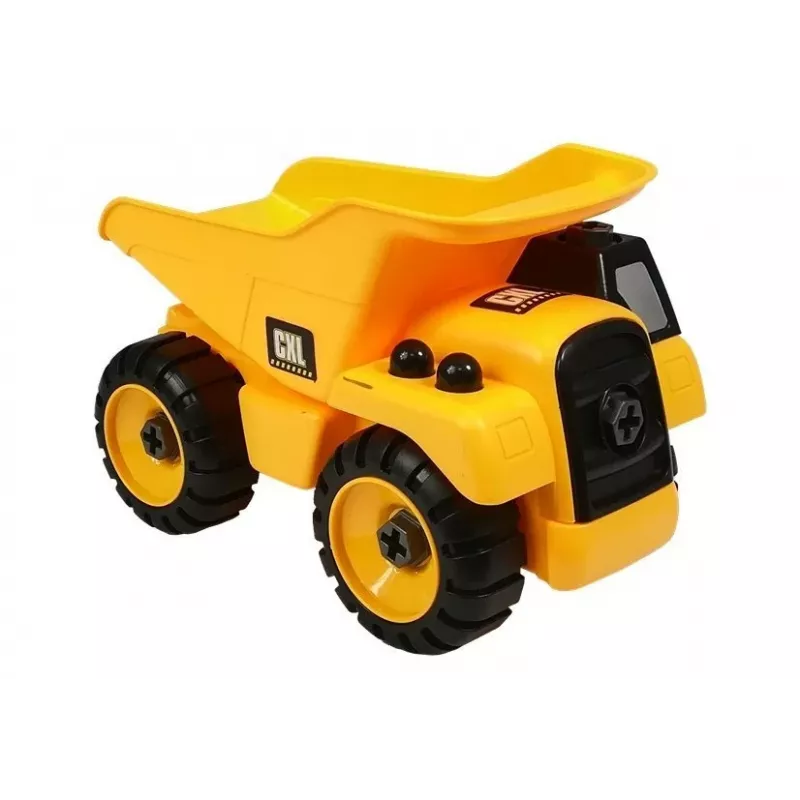 LEAN TOYS Rakennustyömaa-setti kaivinkone kippiauto nosturi