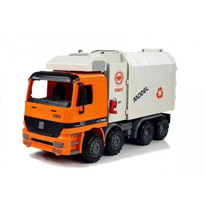 LEAN TOYS Moottorikäyttöinen jäteauto jäteastia