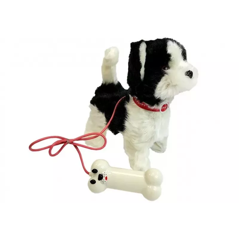 LEAN TOYS Hihnassa kulkeva koira interaktiivinen husky-koira