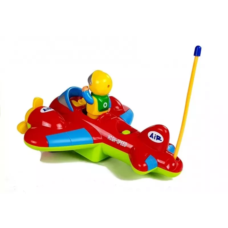 LEAN TOYS Baby R/C lentokone ohjauspyöräkaukosäätimellä punainen