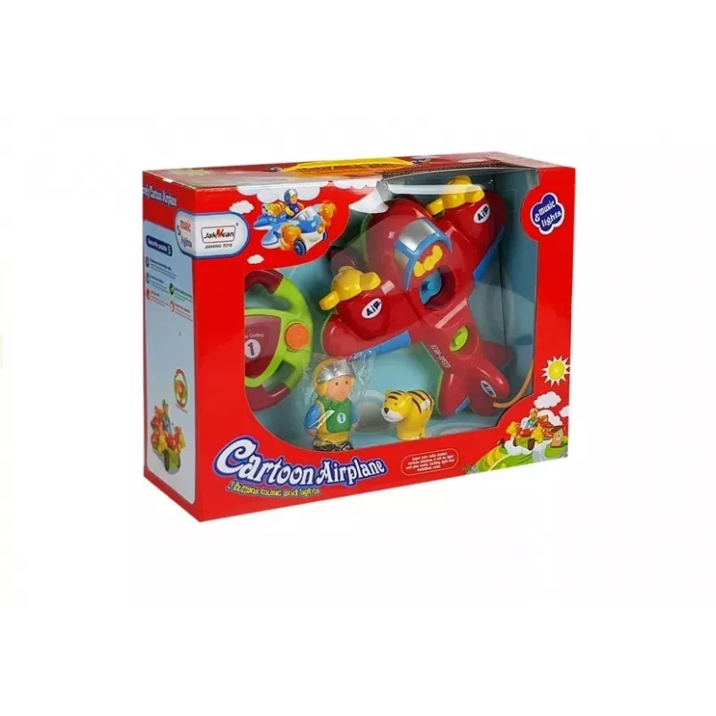 LEAN TOYS Baby R/C lentokone ohjauspyöräkaukosäätimellä punainen