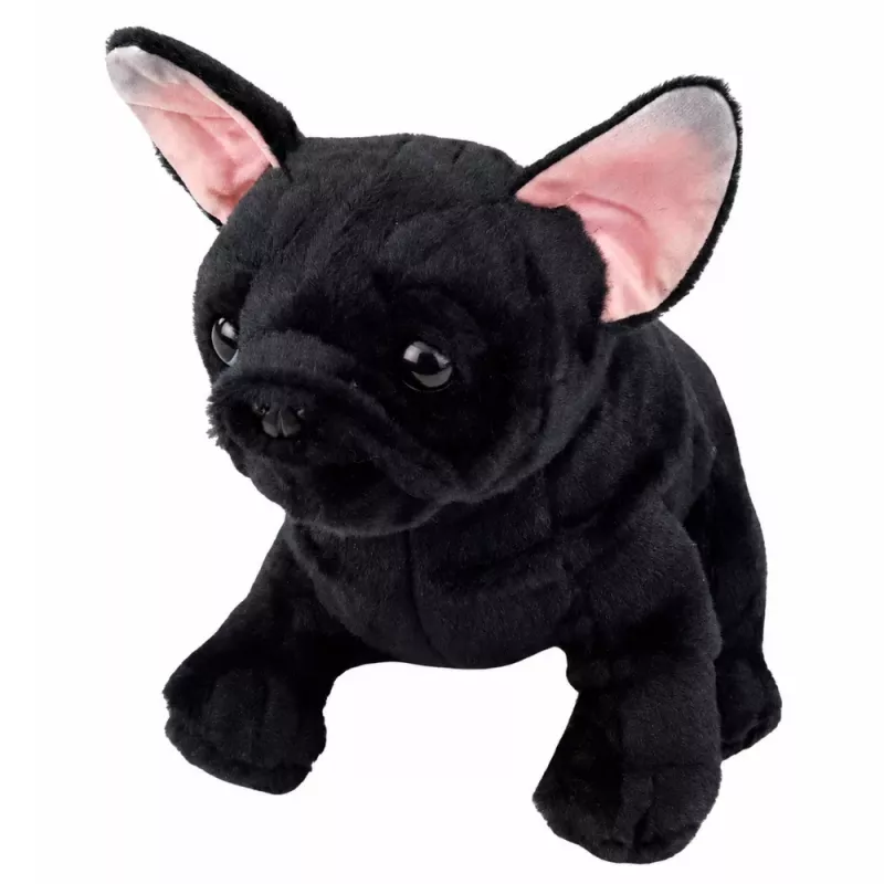 LEAN TOYS pehmolelu ranskalainen bulldoggi musta 22 cm