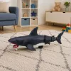 LEAN TOYS RC Shark kaukosäädin hai, liikuttaa häntää, valot, savuefekti, musta