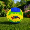LEAN TOYS lentopallon harjoituspallo, keltainen ja sininen, 22 cm, koko 5