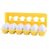 LEAN TOYS Educational Egg Sorter, muodon sovitus, värikkäät hedelmät, 12 kpl