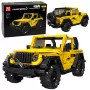 LEAN TOYS rakennuspalikat auto off-road-ajoneuvo Wrangler keltainen 746 osaa