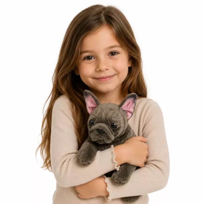 LEAN TOYS pehmolelu ranskanbulldoggi ruskea 22 cm