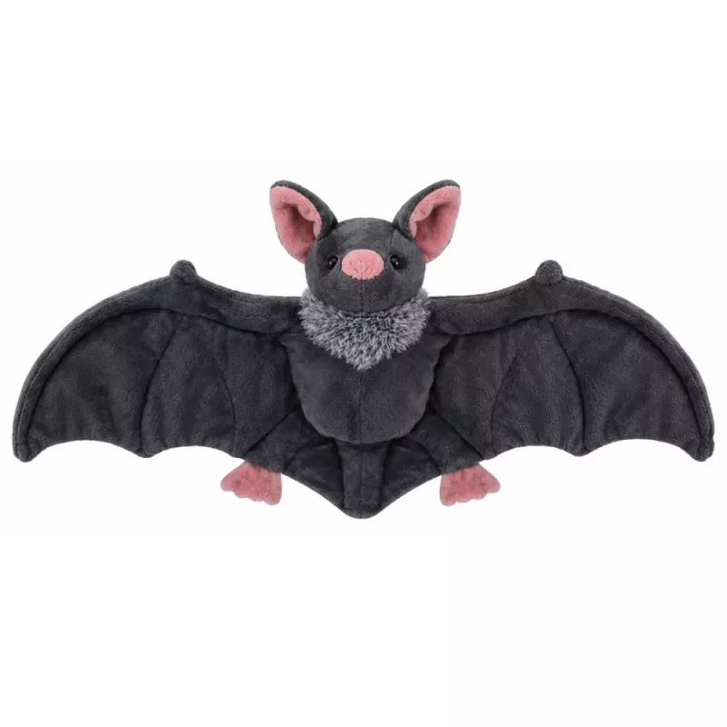 LEAN TOYS pehmolelu lepakko taitettavilla siivillä harmaa 57 cm