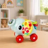 LEAN TOYS interaktiivinen sensorinen lelu norsuauto taaperoille harmaa