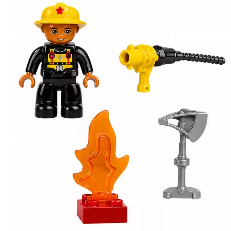 LEAN TOYS paloauto moottoroitu paloauto palomiehen hahmo rakennuspalikkasetti