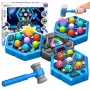 LEAN TOYS whack-a-mole olennot arcade-peli 3 pelaajalle, 3 tilaa, hehkuvat vasara