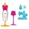 LEAN TOYS Anlily vaatesuunnittelija ompelukone ja mallinukke