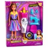 LEAN TOYS Anlily vaatesuunnittelija ompelukone ja mallinukke