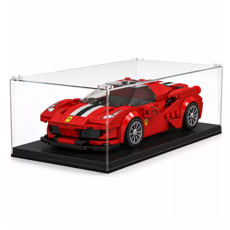 LEAN TOYS rakennuspalikat urheiluauto kilpa-auto vitriini punainen 364 osaa