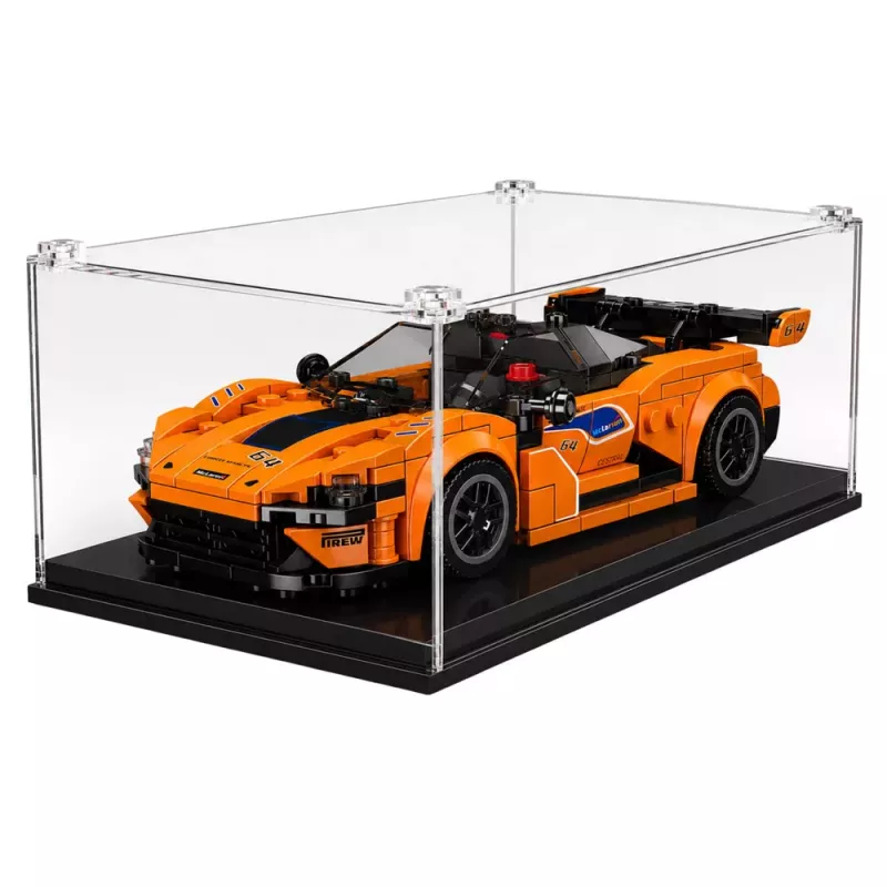 LEAN TOYS rakennuspalikat urheiluauto oranssi vitriini 423 kpl