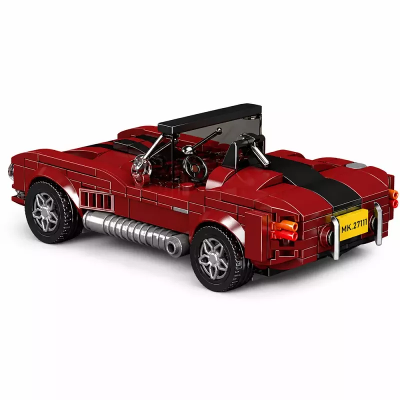 LEAN TOYS rakennuspalikat klassikkoauto S.Cobra punainen vitriini 391 kpl