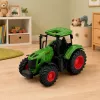 LEAN TOYS maatalouden tilatraktori kumipyörät vihreä 1:24