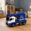 LEAN TOYS rakennusnosturiauto säädettävillä valoilla ja äänillä - sininen