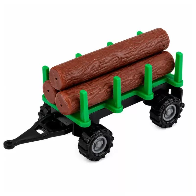 LEAN TOYS setti maatalousajoneuvot traktori rehunkerääjä puutavara-auto 1:68 4 kpl
