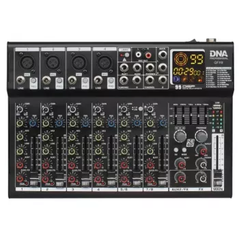 DNA PROFESSIONAL DNA QFX8 analoginen audiomikseri 8 kanavaa Bluetooth