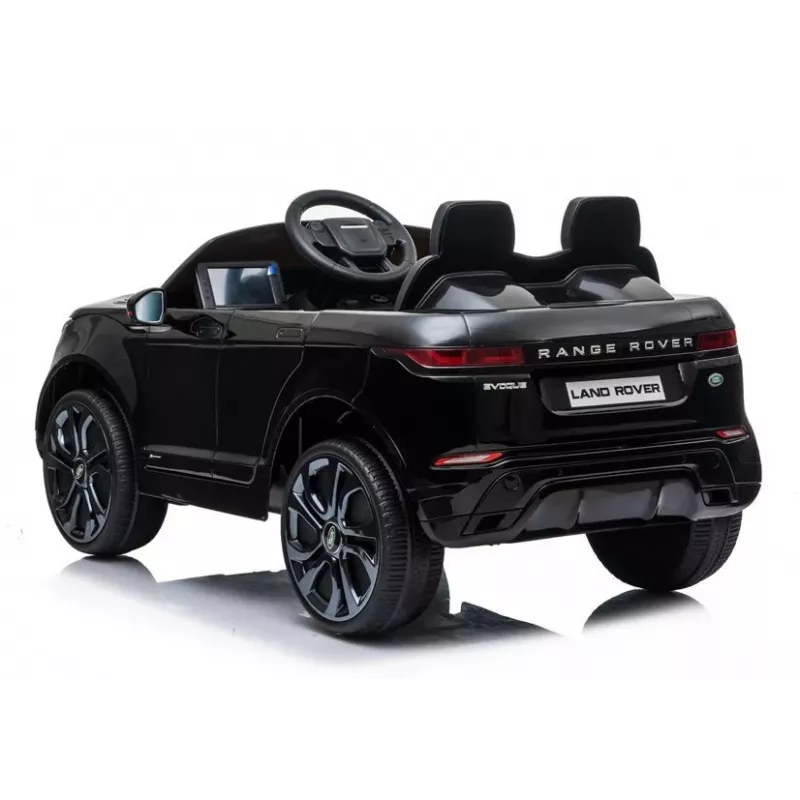LEAN CARS Range Rover Evoque sähkölastenauto musta lakattu