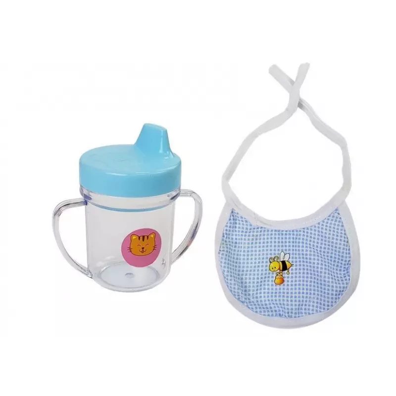 LEAN TOYS nukkevauva 45 cm siniset vaatteet
