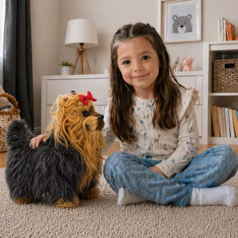 LEAN TOYS interaktiivinen york-koira liikkuu, haukkuu