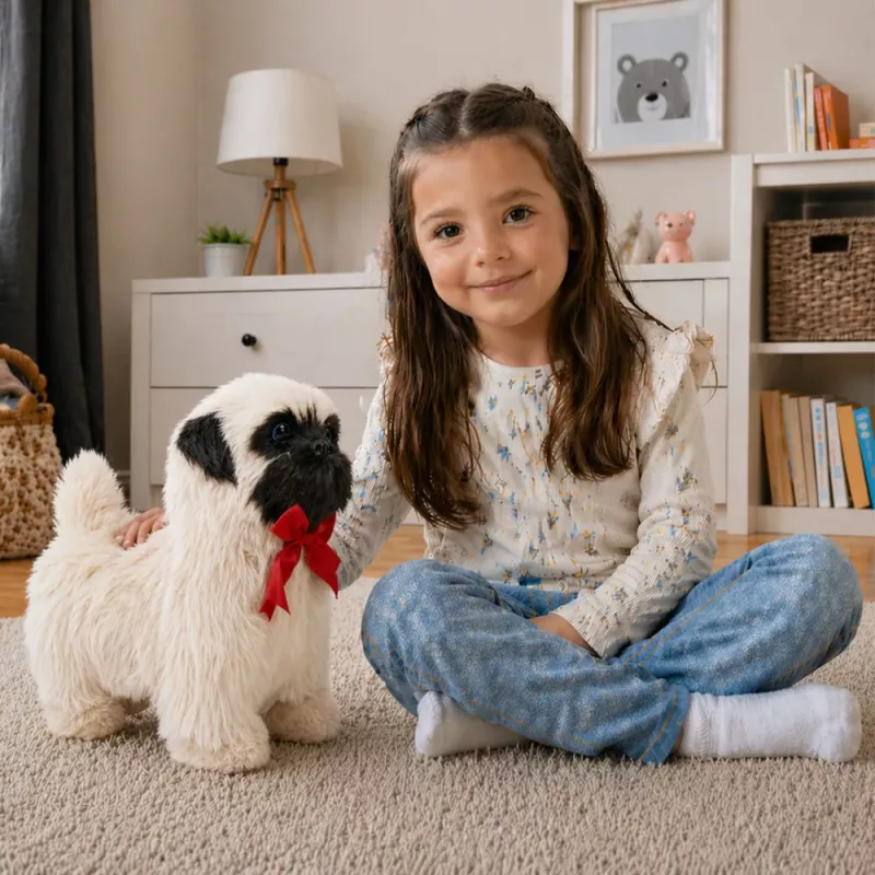 LEAN TOYS interaktiivinen koira mopsi liikkuu, haukkuu