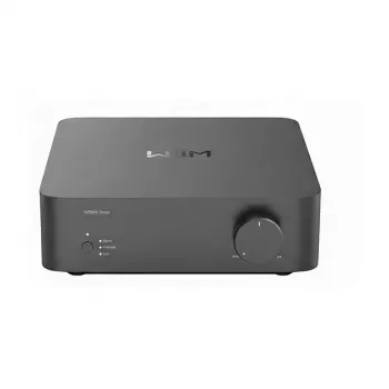 WiiM Vibelink Amp Hi-Fi -vahvistin harmaa
