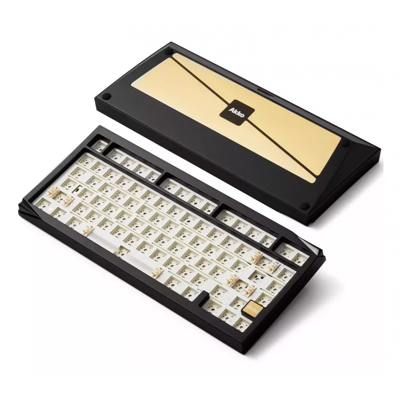 AKKO DIY Barebone näppäimistö 65% 68-näppäintä Tri-Mode Hot-Swappable musta