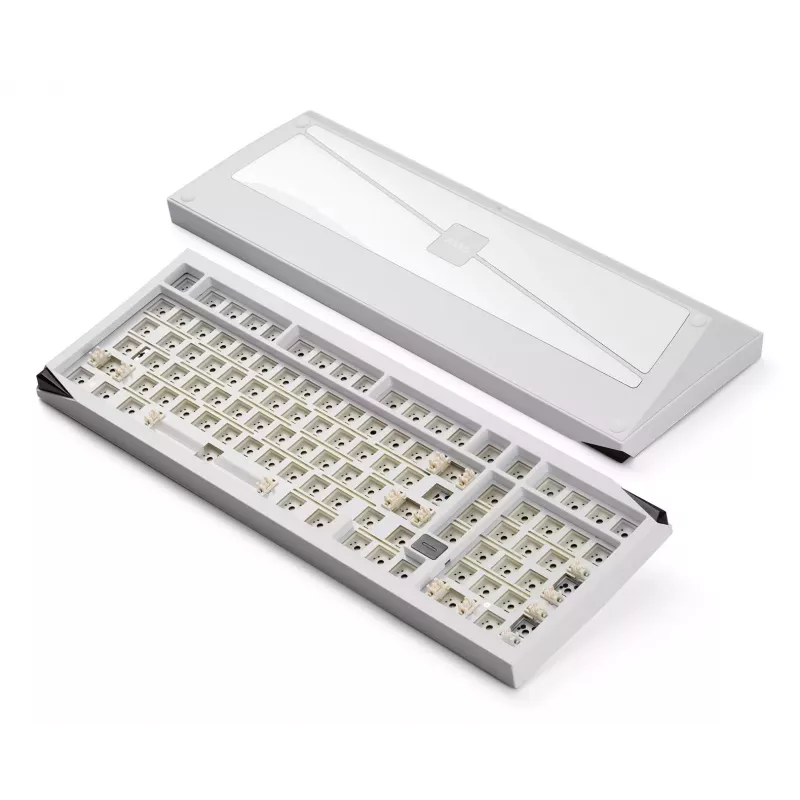 AKKO DIY Barebone näppäimistö 65% Tri-Mode RGB Hot-Swappable valkoinen