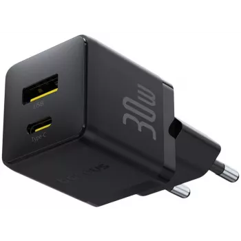 Baseus Palm 30W USB-C USB-A laturi musta