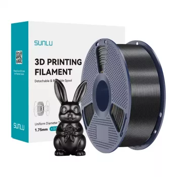 SUNLU PLA+ Silk -filamentti 1,75 mm musta 1 kg