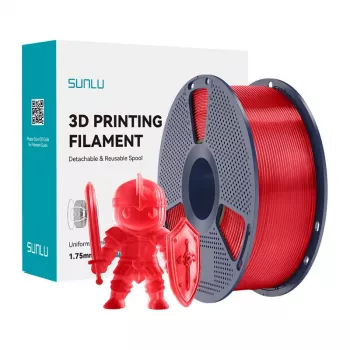 SUNLU PLA+ -filamentti (läpinäkyvä punainen) 1,75 mm 1 kg