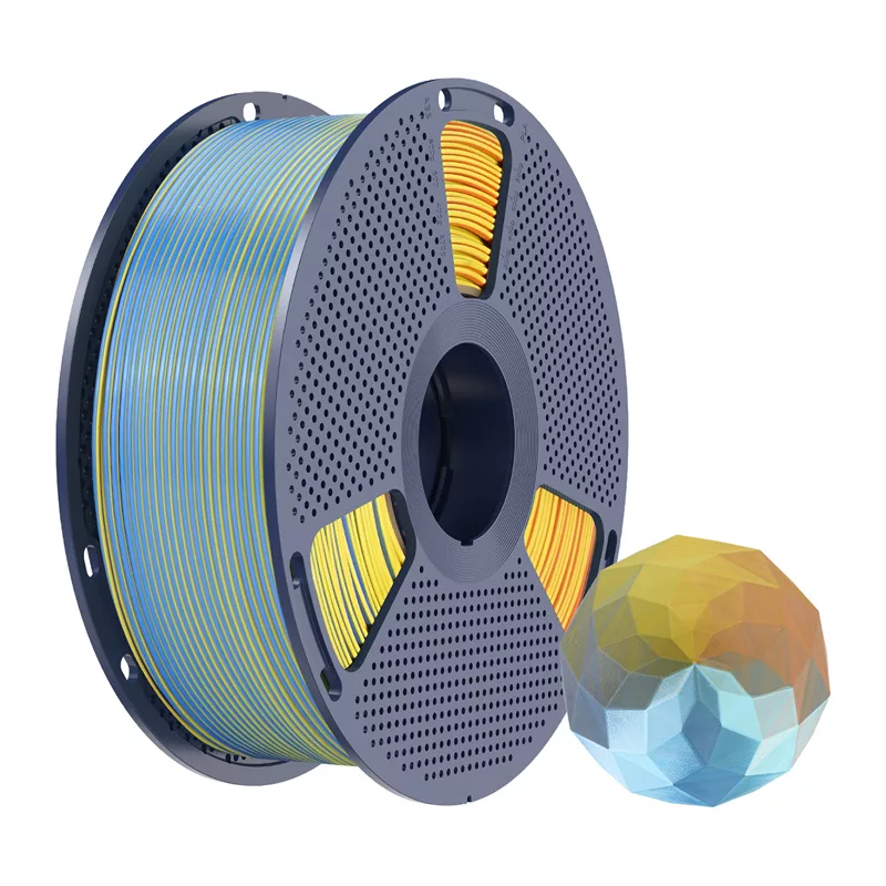 SUNLU PLA+ Silk Forth-Color -filamentti 1,75 mm Blue-Purple-Orange-Yellow Gradient 1 kg