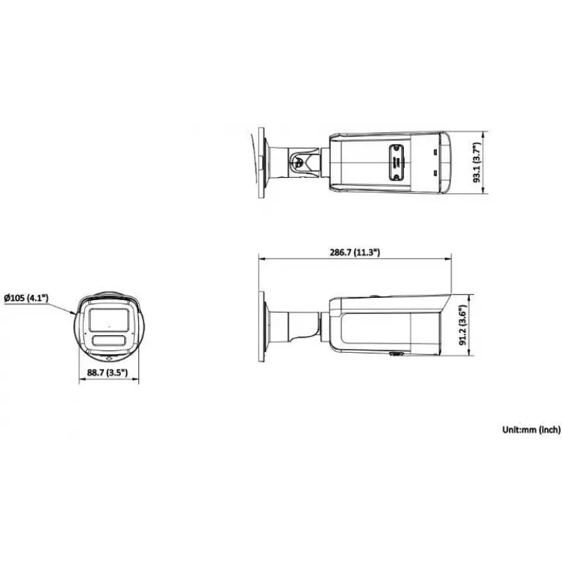 Hikvision DS-2CD2T83G2-2LI(2.8mm) 8MP AcuSense Bullet IP-kamera Dual Light -valolla