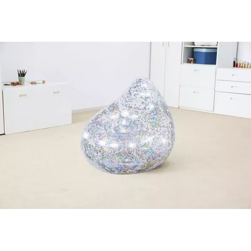 Bestway puhallettava glitter-nojatuoli 72x72x64 cm