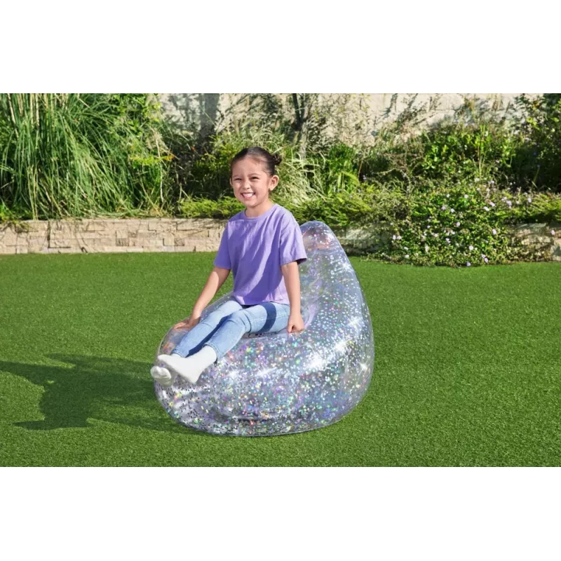 Bestway puhallettava glitter-nojatuoli 72x72x64 cm