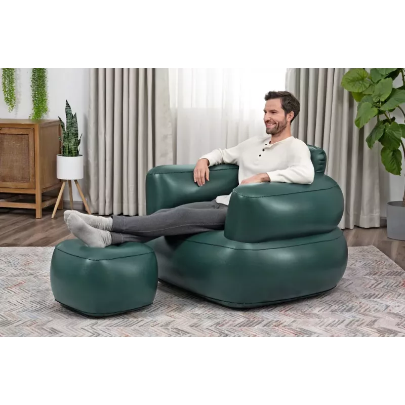 Bestway puhallettava loungetuoli tummanharmaa 75137