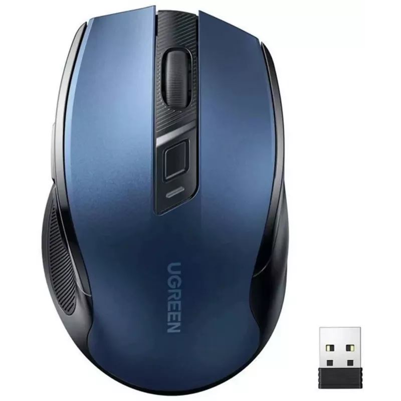 Ugreen MU006 langaton optinen hiiri 2.4GHz / Bluetooth 5.0 4000 DPI - sininen