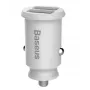 Baseus Rain Car Charger Mini 2x USB 3.1A valkoinen (CCALL-ML02)