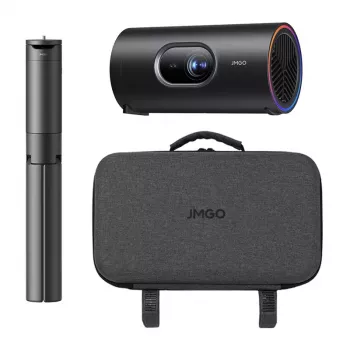 JMGO PicoPlay+ projektori jalustalla