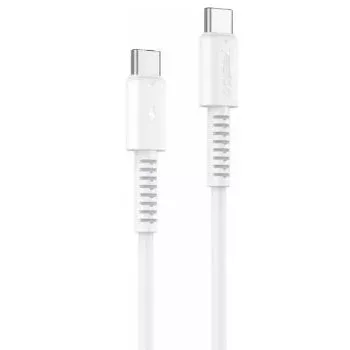 Yesido 60W USB-C - USB-C PVC-datakaapeli CA154 valkoinen