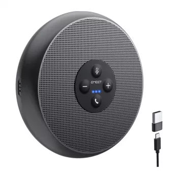 EMEET OfficeCore M1A -konferenssikaiutin - USB-C & Bluetooth 5.0, tekoälykohinanvaimennus, 360° puheentallennus