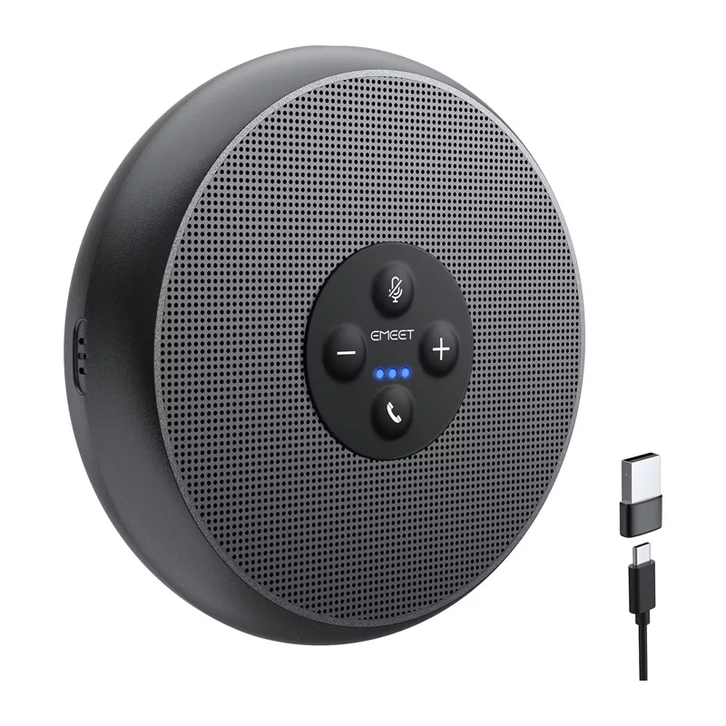 EMEET OfficeCore M1A -konferenssikaiutin - USB-C & Bluetooth 5.0, tekoälykohinanvaimennus, 360° puheentallennus