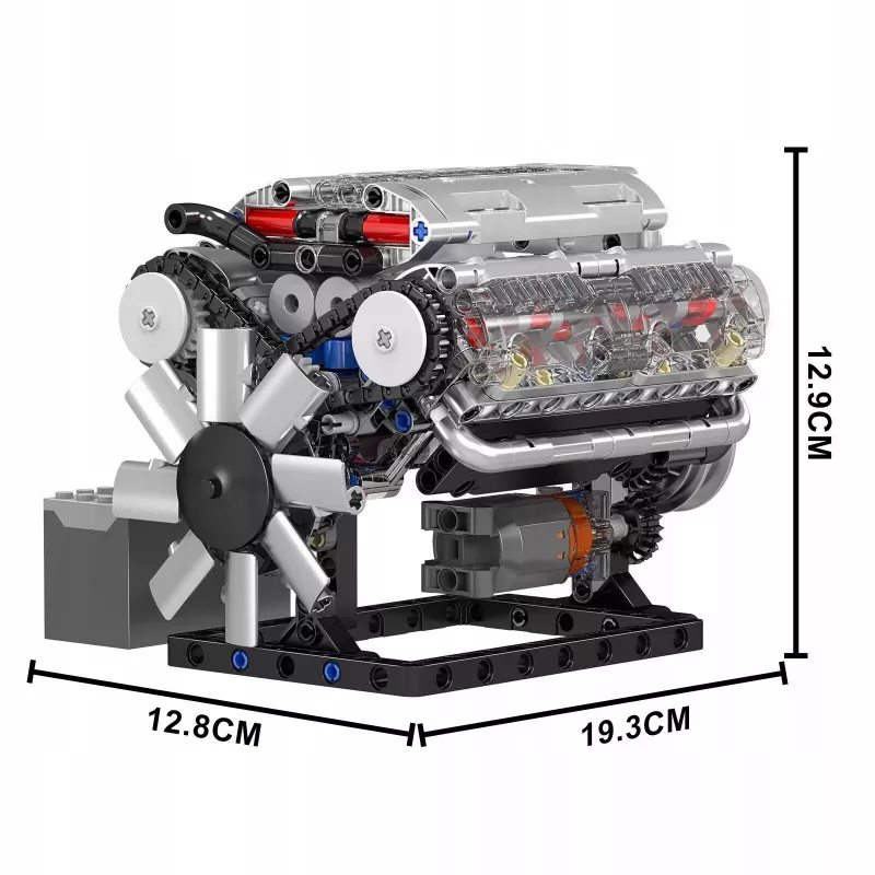 MOULD KING V8 Engine rakennussarja 10088S - 552 osaa