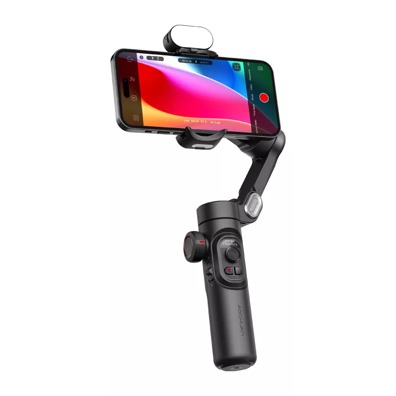 AOCHUAN XE gimbaali RGB-valaistuksella (musta)